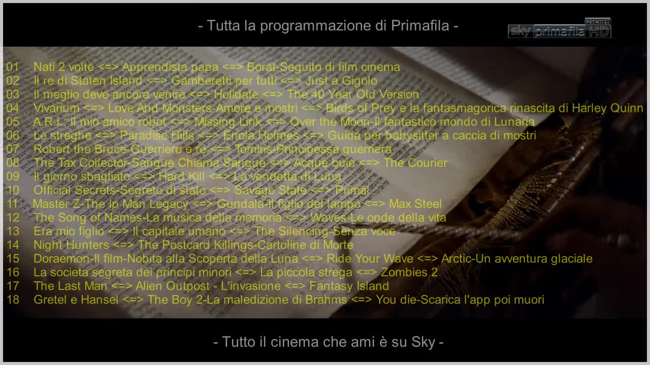 VIP IT VETRINA SKY PRIMAFILA HD - ITALY MALTA